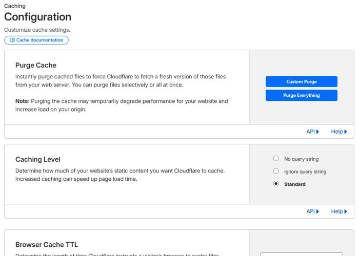 konfiguracja cache Cloudflare CDN — poprawa wydajności strony szybkość strony internetowej browser cache TTL