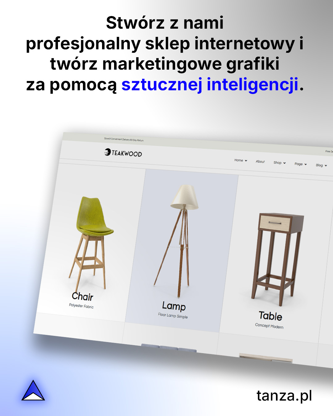 🛒 Sprzedawaj online nowocześnie — z pomocą AI i profesjonalnego sklepu internetowego. Dziś sam produkt